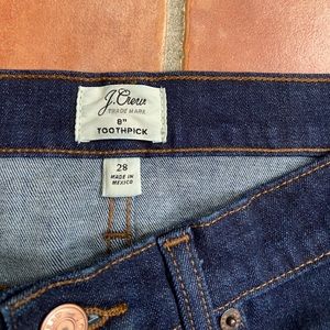 JCREW 9” TOOTHPICK JEANS